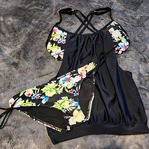 Women's Floral Tankini Swimsuit Two Piece